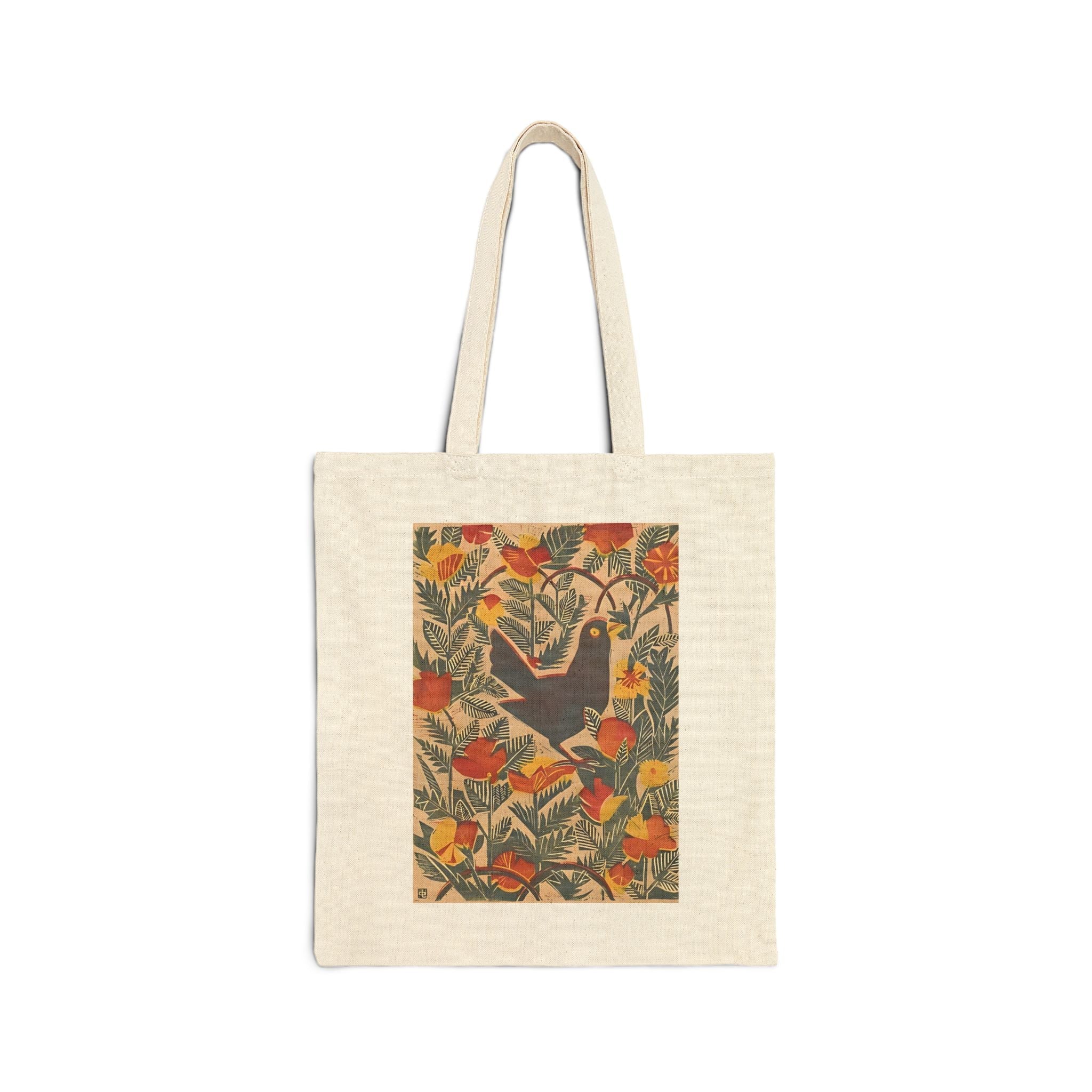 Bird in Orange Tote