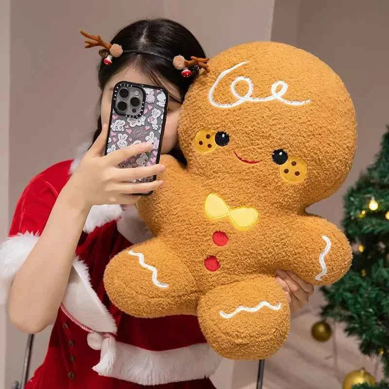 Cute Christmas Plush Toys (Up to 19.7 in) - Stuffed Santa, Snowman & Gingerbread Man Doll