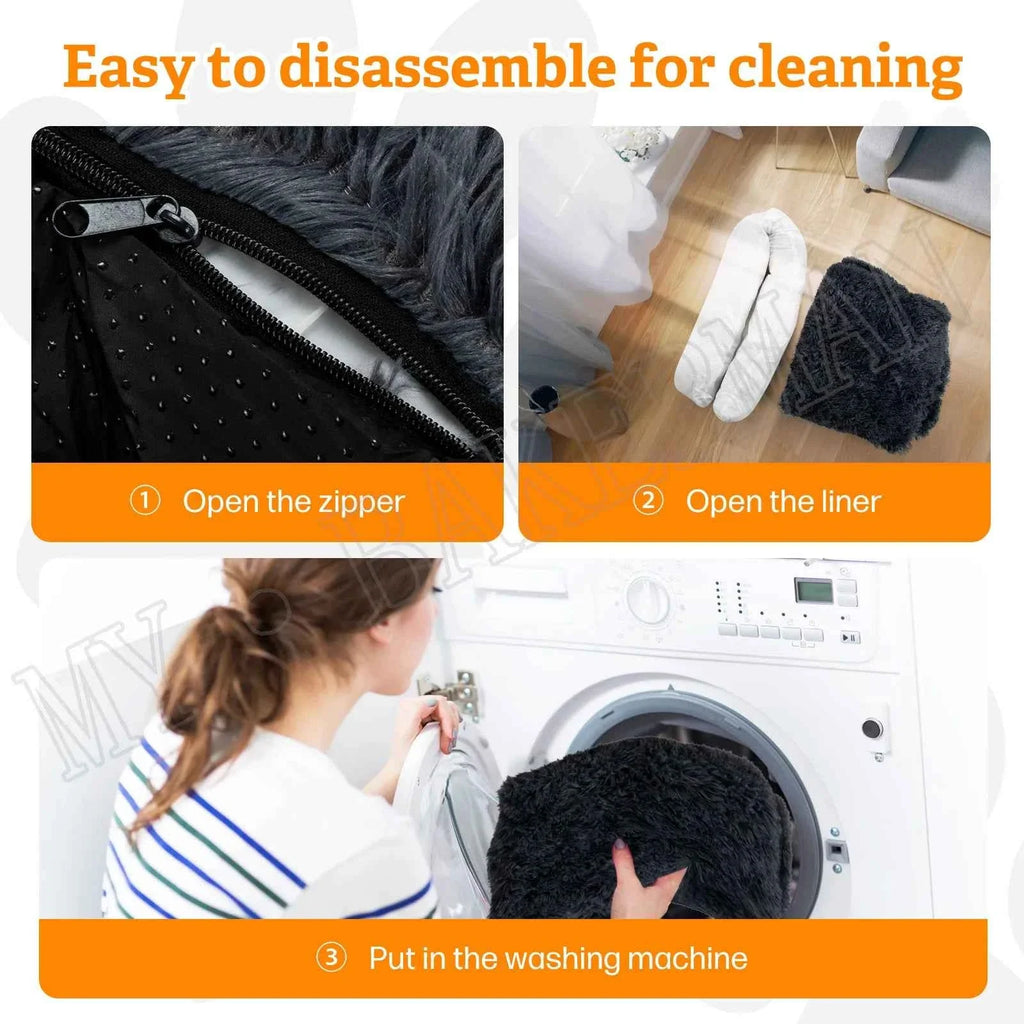 Washable blanket Sofa cover Large dog bed Sofa plush dog pet House sofa cushion plush warm kennel pet cat puppy cushion