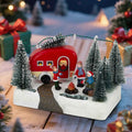 Christmas Camper Scene Figurine - LED Light Up Village Collection Indoor Decor